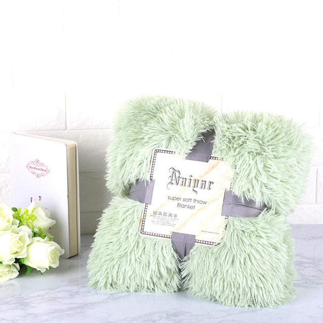 Plush Blanket Long Shaggy Bedding Sheet