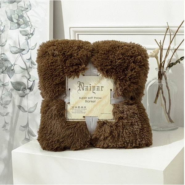 Plush Blanket Long Shaggy Bedding Sheet