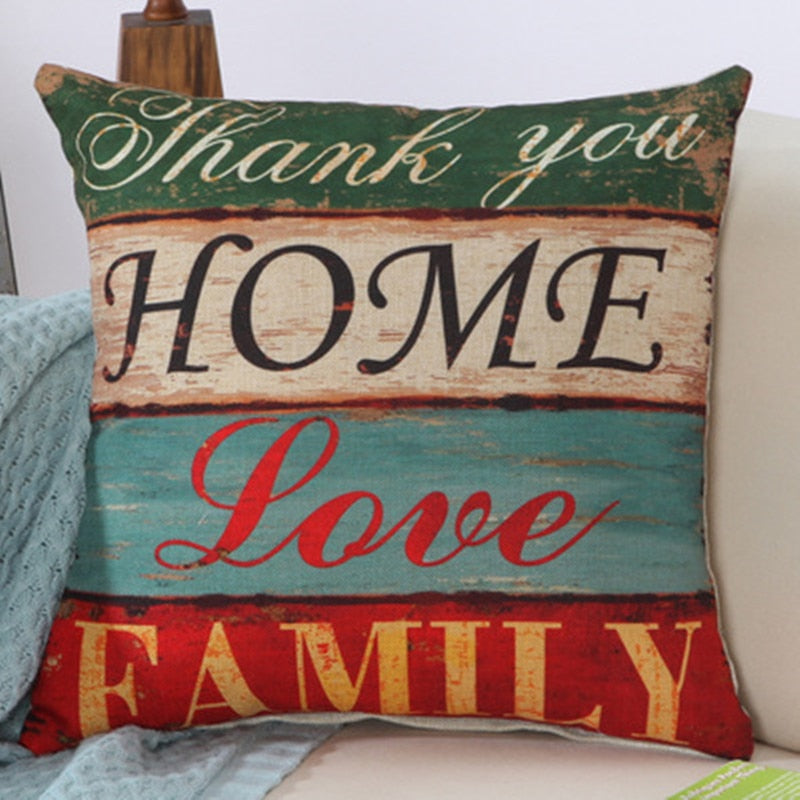 Fashion Cushion Letter Printed Throw Pillow