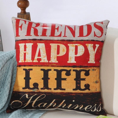 Fashion Cushion Letter Printed Throw Pillow