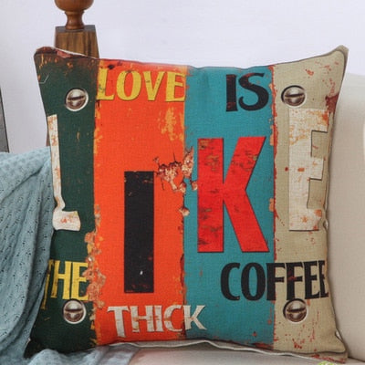 Fashion Cushion Letter Printed Throw Pillow