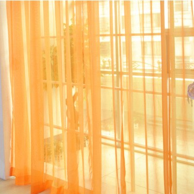 1Pieces Curtain Pure Color Tulle Door Window Curtain