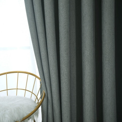 Thicken Blackout Curtains Nordic Style Bedroom