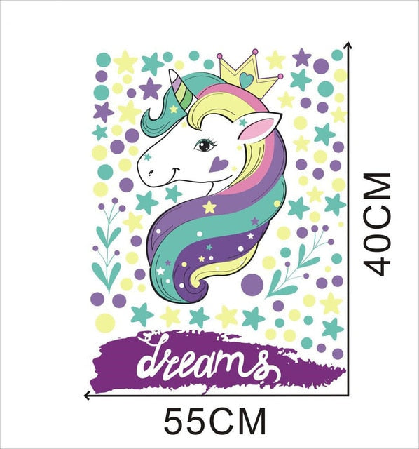 Golden unicorn wall stickers Vinyl wall