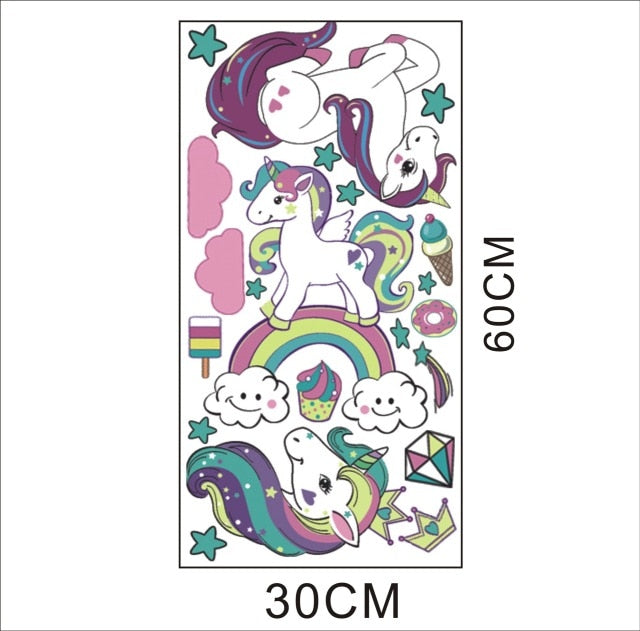 Golden unicorn wall stickers Vinyl wall