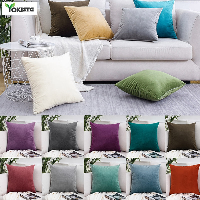 Velvet Pillowcases Soft Cushion Covers