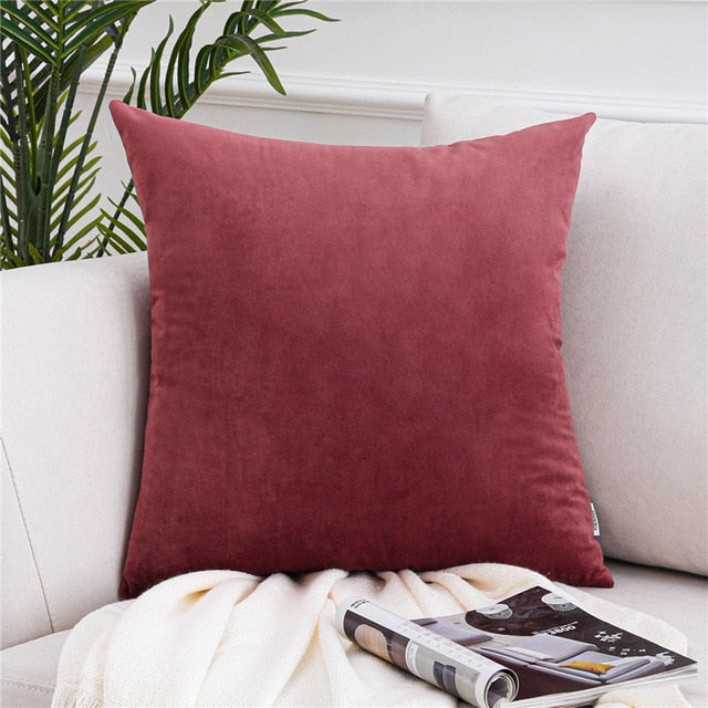 Velvet Pillowcases Soft Cushion Covers