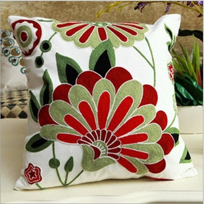 Hand-embroidered Sofa Decorative Pillow