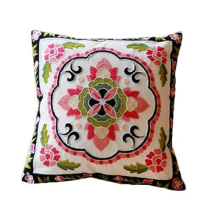 Hand-embroidered Sofa Decorative Pillow