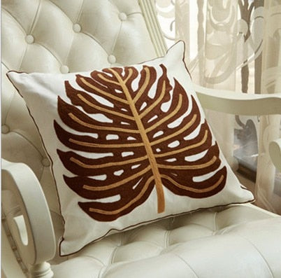 Hand-embroidered Sofa Decorative Pillow