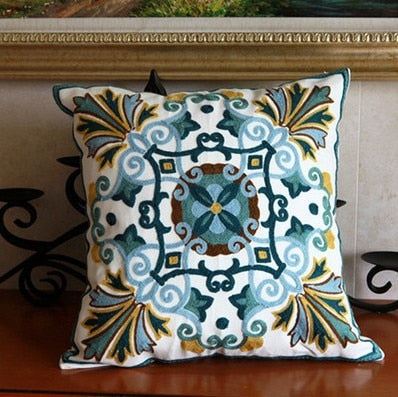 Hand-embroidered Sofa Decorative Pillow
