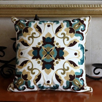 Hand-embroidered Sofa Decorative Pillow