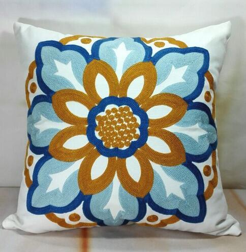 Hand-embroidered Sofa Decorative Pillow