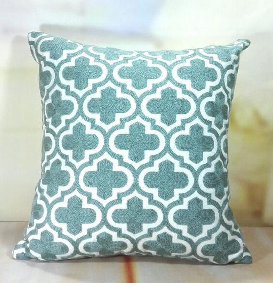 Hand-embroidered Sofa Decorative Pillow