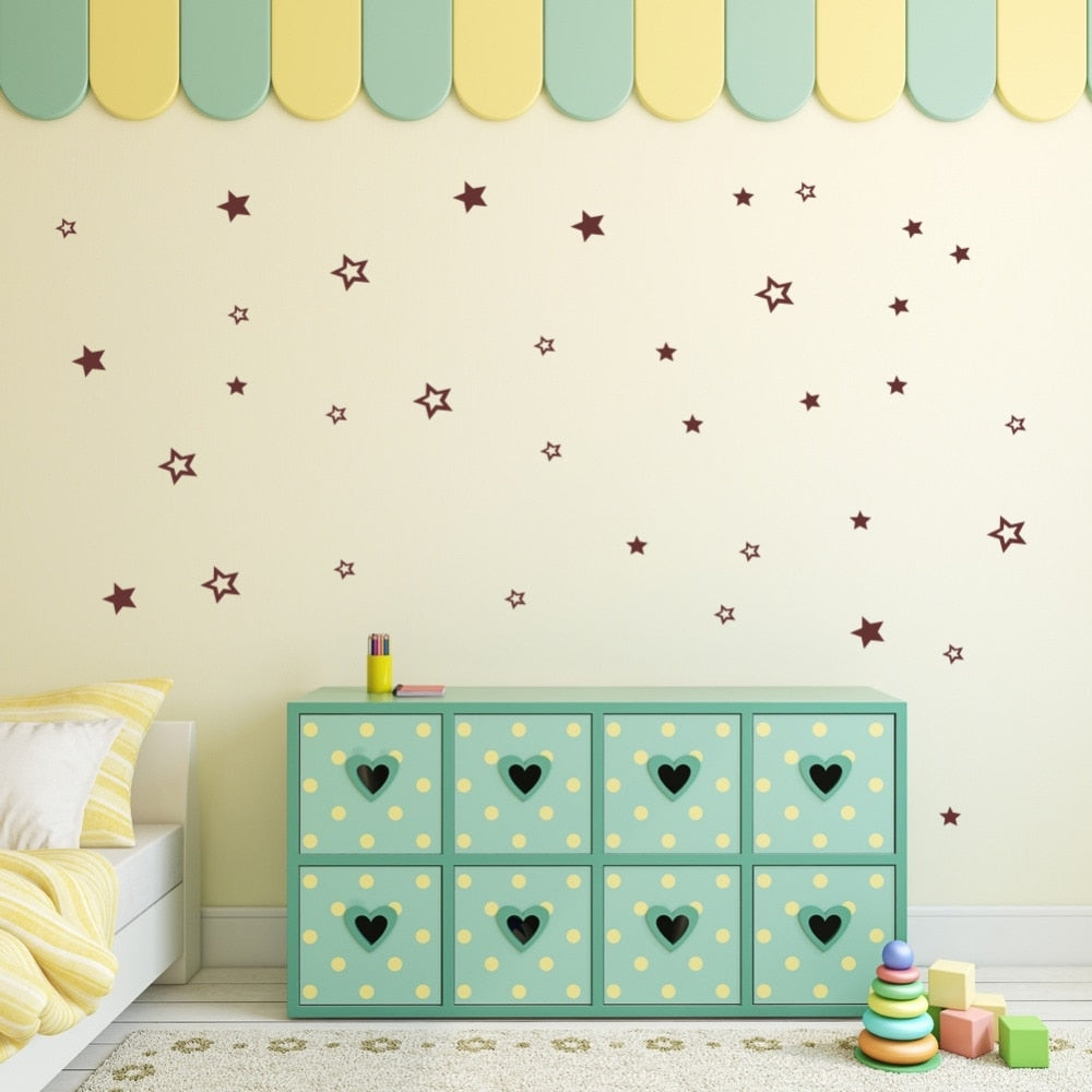 Hollow Stars Wall Sticker For Baby Nursery Rooms