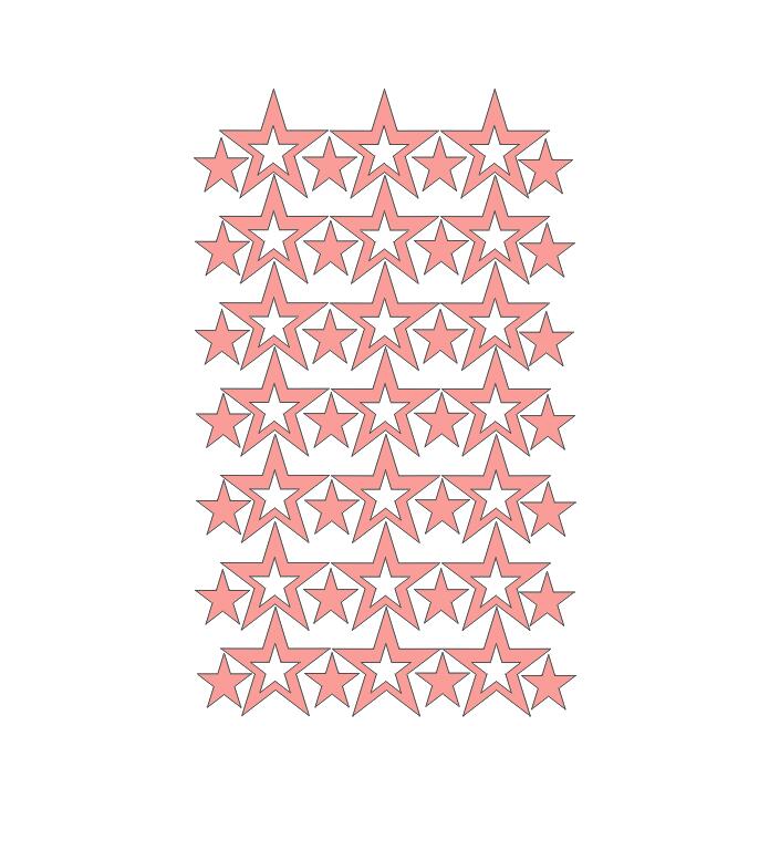 Hollow Stars Wall Sticker For Baby Nursery Rooms
