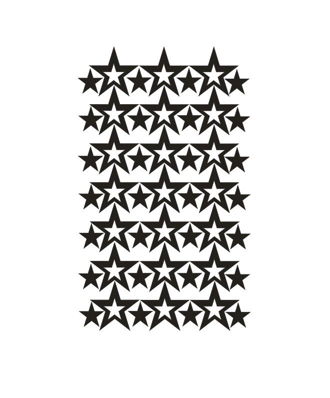 Hollow Stars Wall Sticker For Baby Nursery Rooms