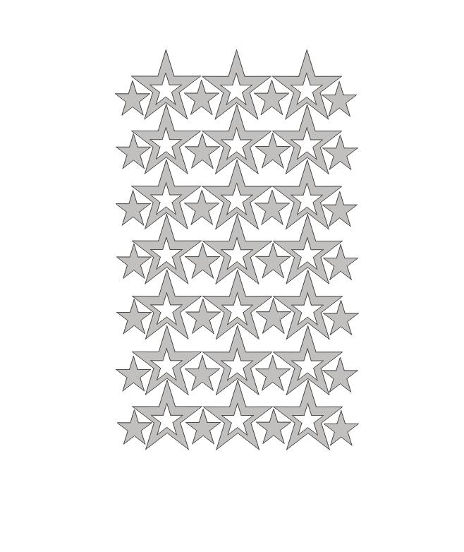 Hollow Stars Wall Sticker For Baby Nursery Rooms
