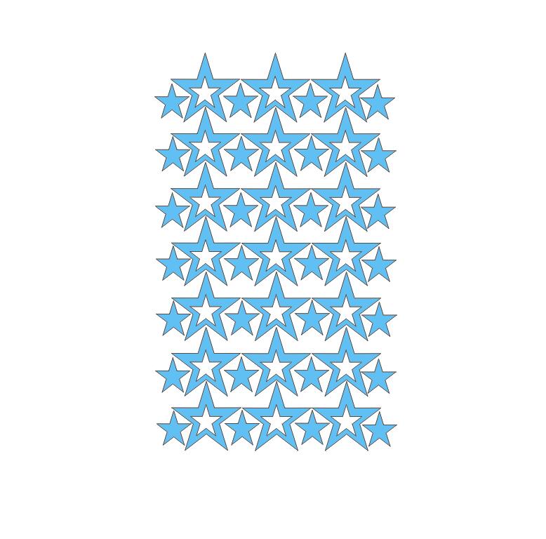 Hollow Stars Wall Sticker For Baby Nursery Rooms