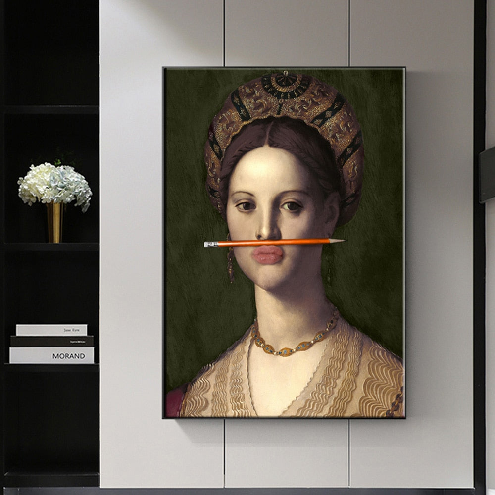 Classical European Oil Woman Canvas
