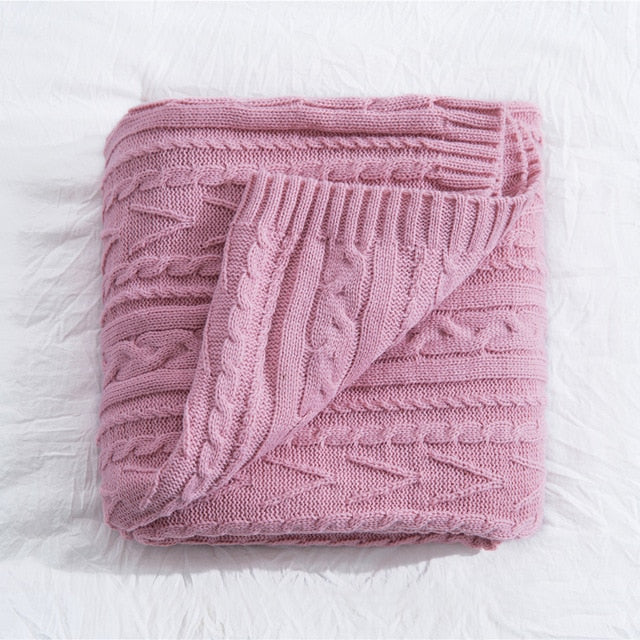 Brand Winter Stripe Fleece Blanket