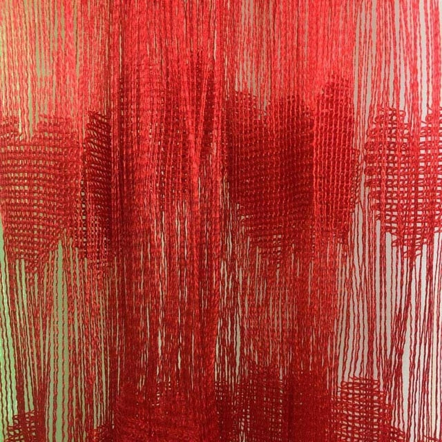 Hanging Heart Shape Line Curtain