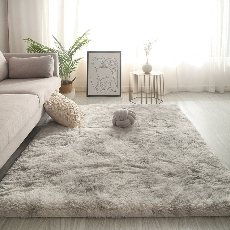 Long Hair Living Room Carpet Sofa