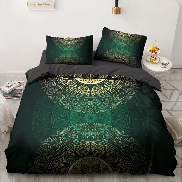 3D Black Design Custom Comforter Case