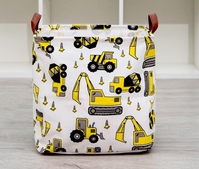 New Folding Linen Fabric Storage Basket Cube