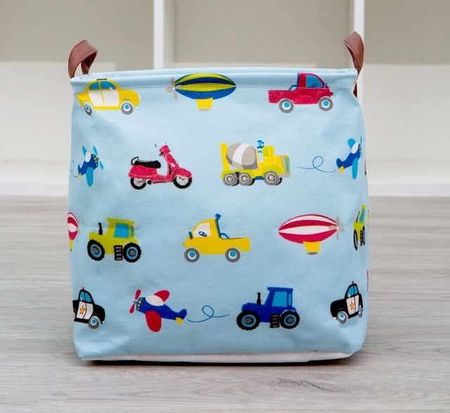 New Folding Linen Fabric Storage Basket Cube