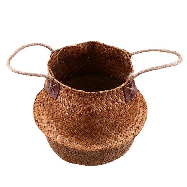 Foldable Rattan Woven Flower Basket