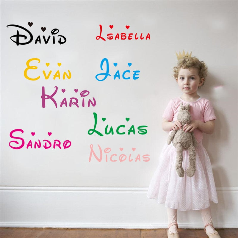 personalized name wall sticker vinyl kids room
