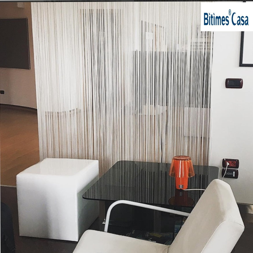 Solid Color String Line Curtains