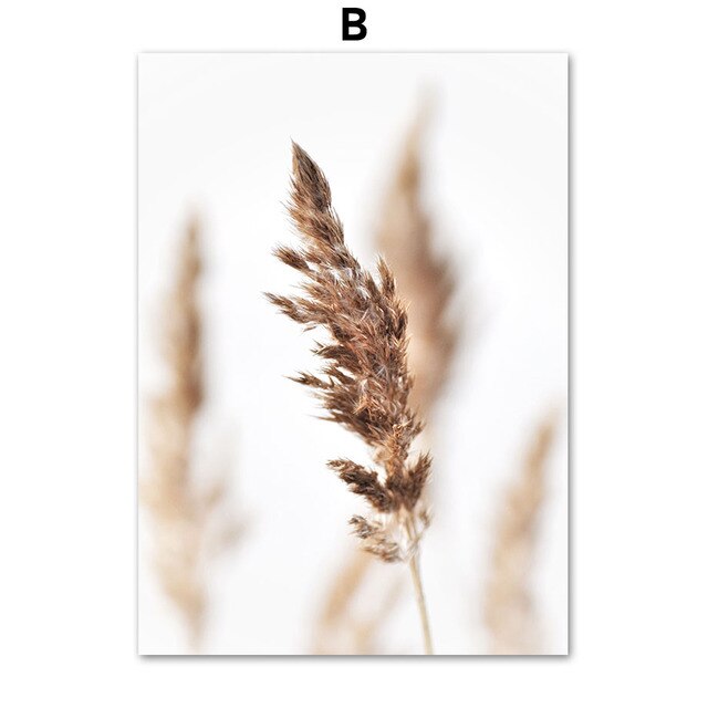 House Deer Dandelion Dead Grass Plant Wall Art