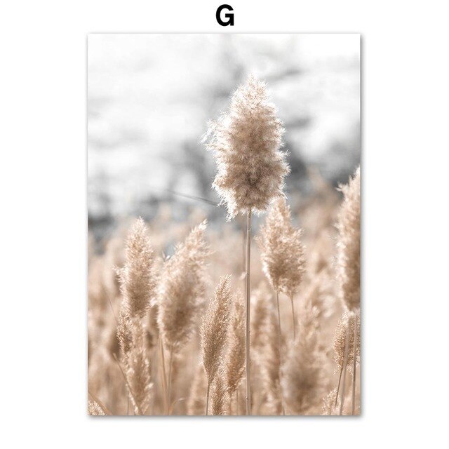 House Deer Dandelion Dead Grass Plant Wall Art