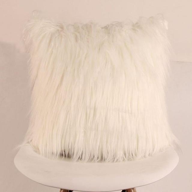 Plush Furry Cushion Throw Pillow