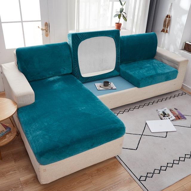 Thick Velvet Sofa Cover Solid Color Sofa