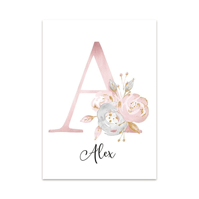 Nursery Wall Art Painting Custom Name