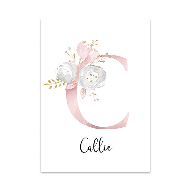 Nursery Wall Art Painting Custom Name