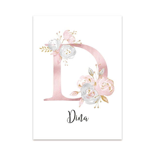 Nursery Wall Art Painting Custom Name