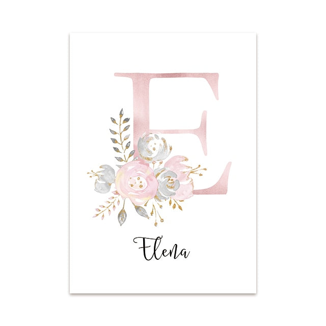 Nursery Wall Art Painting Custom Name