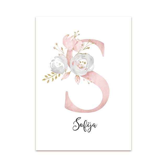 Nursery Wall Art Painting Custom Name