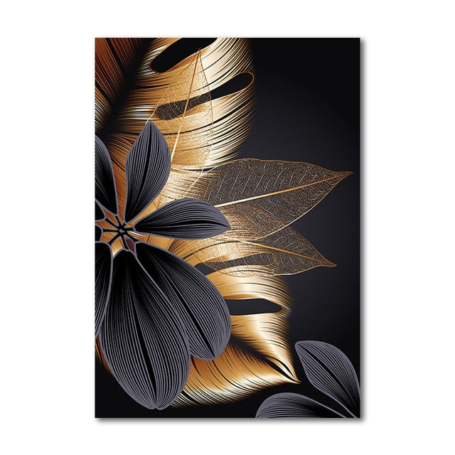 Plant Leaf Canvas Poster Print Modern