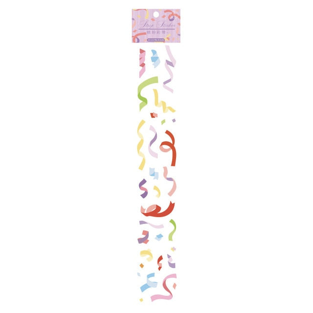 1Pieces Colorful Ribbon Series Stickers Decoration