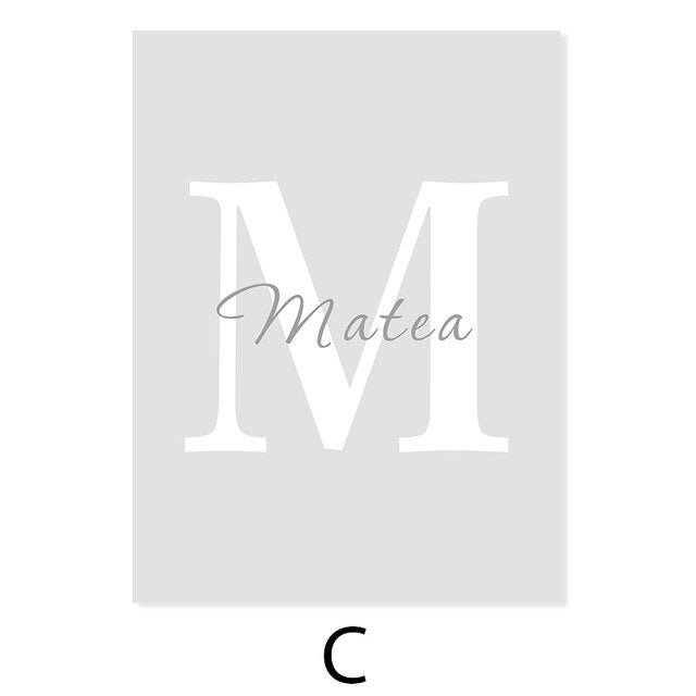 Baby's Name Gray Elephant Painting Nursery Room