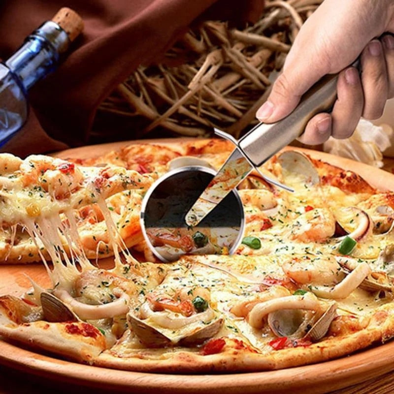Stainless Steel Pizza Single Wheel Cut Knife