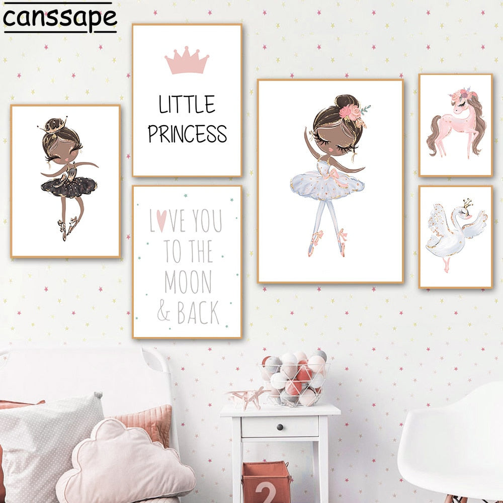 Little Princess Ballerina Canvas Poster