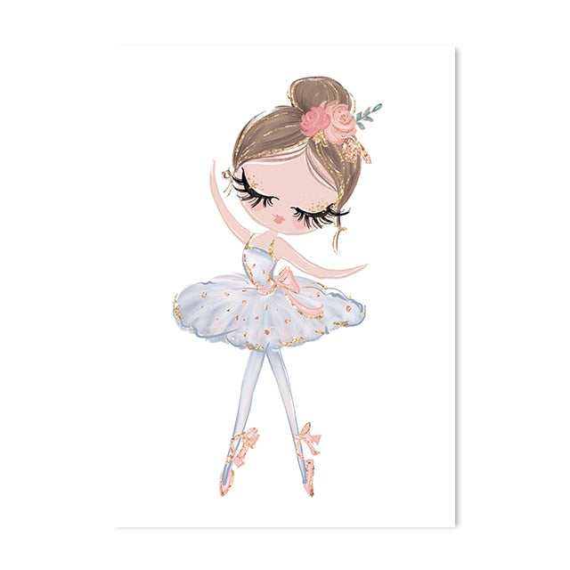 Little Princess Ballerina Canvas Poster