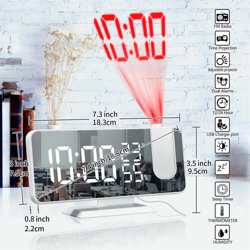 LED Digital Alarm Clock Watch Table Electronic Desktop