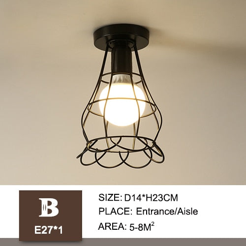 Iron Ceiling Lamp Foyer Iron Lights